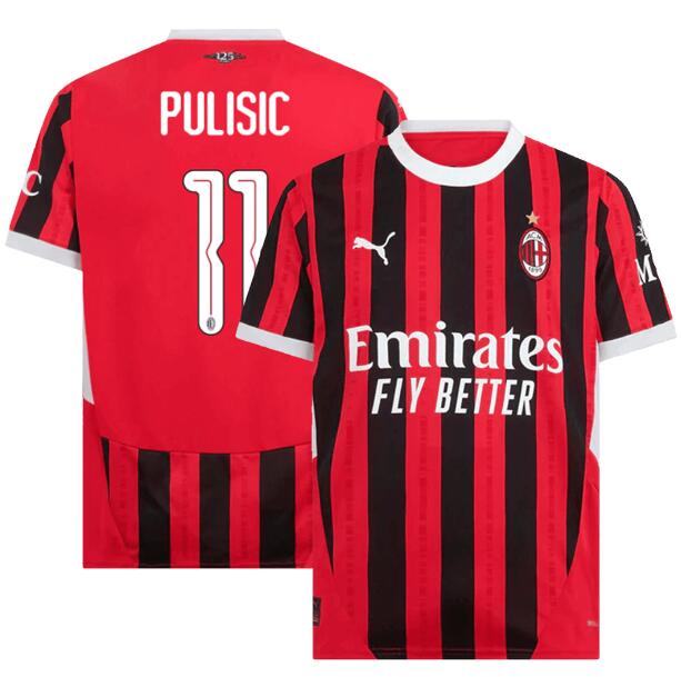 (image for) PULISIC #11 AC Milan Home Jersey 2024/25 - UCL Font